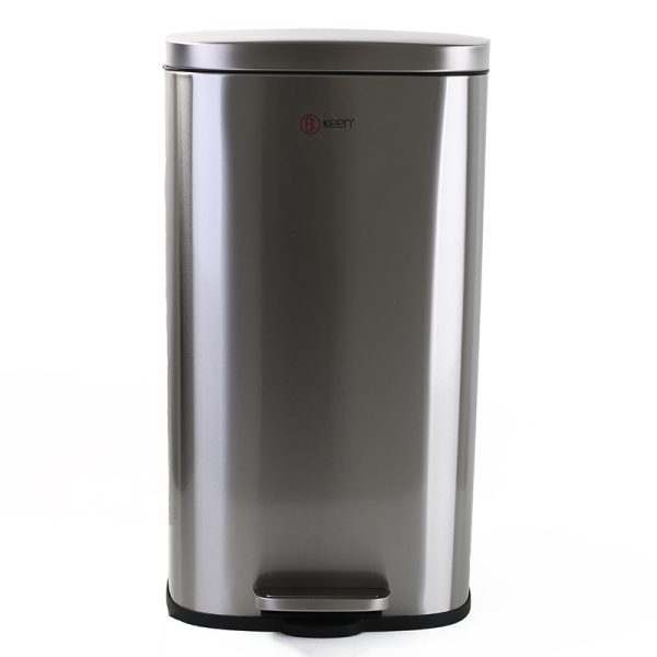 باسكت استانلس 30 لتر بدواسه وغطا